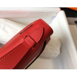 Fake Hermes Kelly Pochette Bag Red Epsom Replica Fake Hermes Kelly Pochette Bag Red Epsom Replica