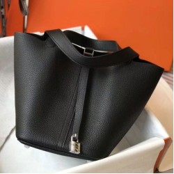 Replica Hermes Picotin Lock 18 Bag Black Clemence 