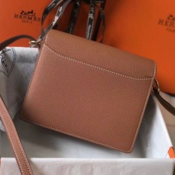 Fake Hermes Sac Roulis Mini Bag Gold Evercolor Calfskin Replica