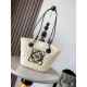 Replica Loewe Small Anagram Basket Bag Iraca Palm and Black Calfskin Replica Loewe Small Anagram Basket Bag Iraca Palm and Black Calfskin