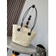 Replica Loewe Small Anagram Basket Bag Iraca Palm and Black Calfskin Replica Loewe Small Anagram Basket Bag Iraca Palm and Black Calfskin