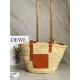 Replica Loewe Medium Basket Bag Raffia and Brown Calfskin Replica Loewe Medium Basket Bag Raffia and Brown Calfskin
