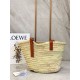 Replica Loewe Medium Basket Bag Raffia and Brown Calfskin Replica Loewe Medium Basket Bag Raffia and Brown Calfskin