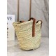 Replica Loewe Medium Basket Bag Raffia and Brown Calfskin Replica Loewe Medium Basket Bag Raffia and Brown Calfskin