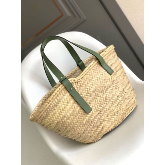 Fake Loewe Medium Basket Bag Raffia and Rosemary Calfskin Replica Replica Loewe Medium Basket Bag Raffia and Rosemary Calfskin