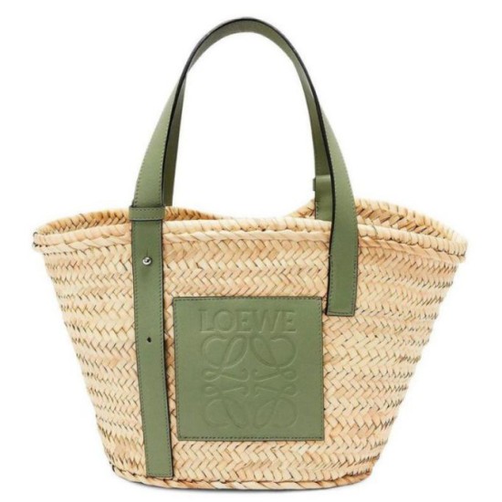 Fake Loewe Medium Basket Bag Raffia and Rosemary Calfskin Replica Replica Loewe Medium Basket Bag Raffia and Rosemary Calfskin