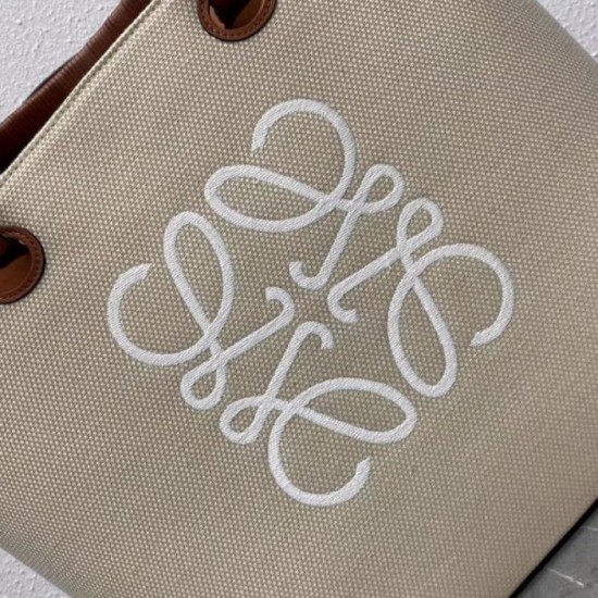 Replica Loewe Anagram Medium Tote Bag Jacquard and Calfskin Fake Loewe Anagram Medium Tote Bag Jacquard and Calfskin Replica