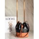 Fake Loewe Small Balloon Bucket Bag Black/Tan Calfskin Replica Fake Loewe Small Balloon Bucket Bag Black/Tan Calfskin Replica