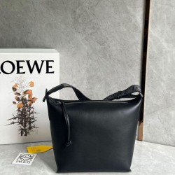 Replica Loewe Cubi Small Bag Black Calfskin and Jacquard