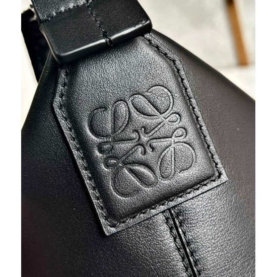 Fake Loewe Cubi Small Bag Black Calfskin and Jacquard Replica Replica Loewe Cubi Small Bag Black Calfskin and Jacquard