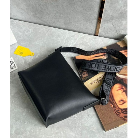 Fake Loewe Cubi Small Bag Black Calfskin and Jacquard Replica Replica Loewe Cubi Small Bag Black Calfskin and Jacquard