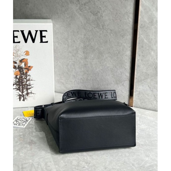 Fake Loewe Cubi Small Bag Black Calfskin and Jacquard Replica Replica Loewe Cubi Small Bag Black Calfskin and Jacquard