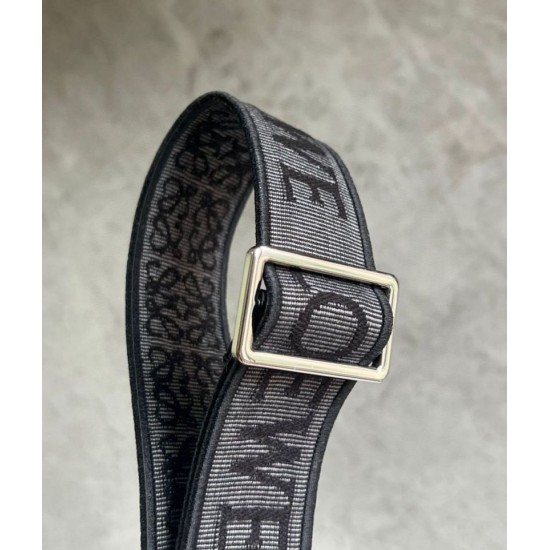 Fake Loewe Cubi Small Bag Black Calfskin and Jacquard Replica Replica Loewe Cubi Small Bag Black Calfskin and Jacquard