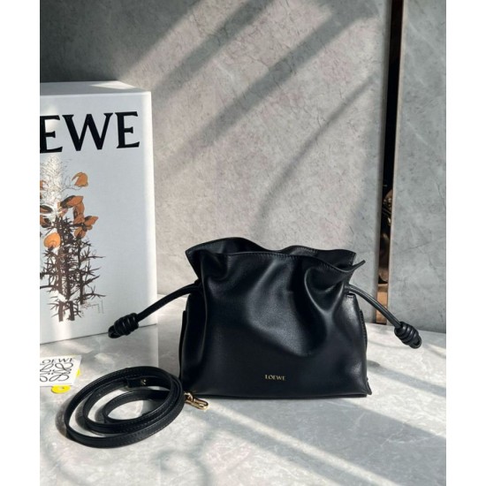 Replica Loewe Mini Flamenco Clutch Bag Black Nappa Calfskin Replica Loewe Mini Flamenco Clutch Bag Black Nappa Calfskin