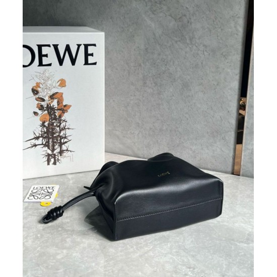 Replica Loewe Mini Flamenco Clutch Bag Black Nappa Calfskin Replica Loewe Mini Flamenco Clutch Bag Black Nappa Calfskin