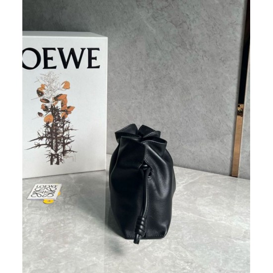 Replica Loewe Mini Flamenco Clutch Bag Black Nappa Calfskin Replica Loewe Mini Flamenco Clutch Bag Black Nappa Calfskin