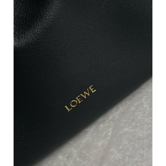 Replica Loewe Mini Flamenco Clutch Bag Black Nappa Calfskin Replica Loewe Mini Flamenco Clutch Bag Black Nappa Calfskin