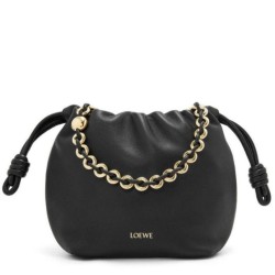 Replica Loewe Mini Flamenco Purse Bag Black Nappa Lambskin