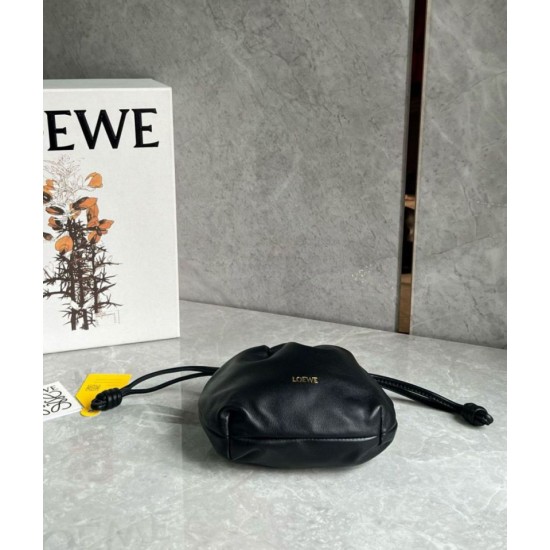 Replica Loewe Mini Flamenco Purse Bag Black Nappa Lambskin Replica Loewe Mini Flamenco Purse Bag Black Nappa Lambskin