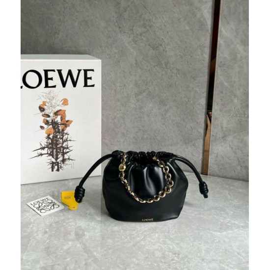 Replica Loewe Mini Flamenco Purse Bag Black Nappa Lambskin Replica Loewe Mini Flamenco Purse Bag Black Nappa Lambskin