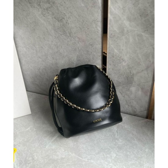 Replica Loewe Flamenco Purse Bucket Bag Black Nappa Lambskin Replica Loewe Flamenco Purse Bucket Bag Black Nappa Lambskin