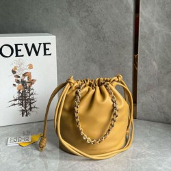 Replica Loewe Flamenco Purse Bucket Bag Sahara Nappa Lambskin