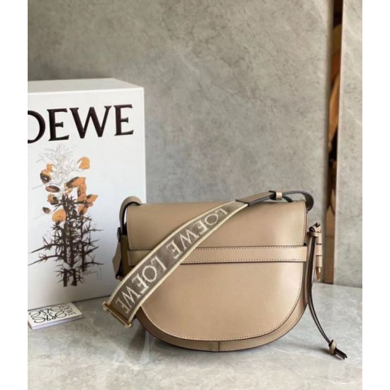 Replica Loewe Gate Small Bag Sand Calfskin and Jacquard Fake Loewe Gate Small Bag Sand Calfskin and Jacquard Replica