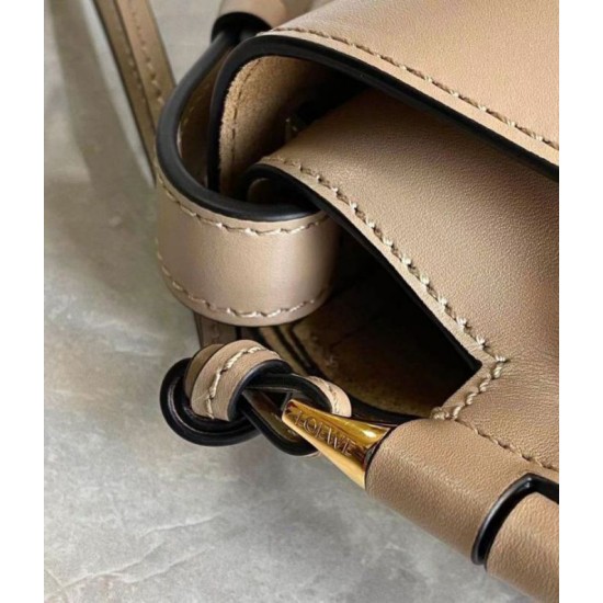Replica Loewe Gate Small Bag Sand Calfskin and Jacquard Fake Loewe Gate Small Bag Sand Calfskin and Jacquard Replica
