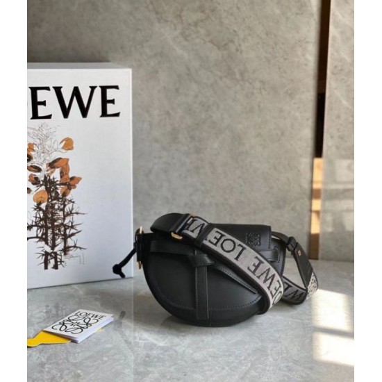 Fake Loewe Mini Gate Dual Bag Black Calfskin Replica Fake Loewe Mini Gate Dual Bag Black Calfskin Replica