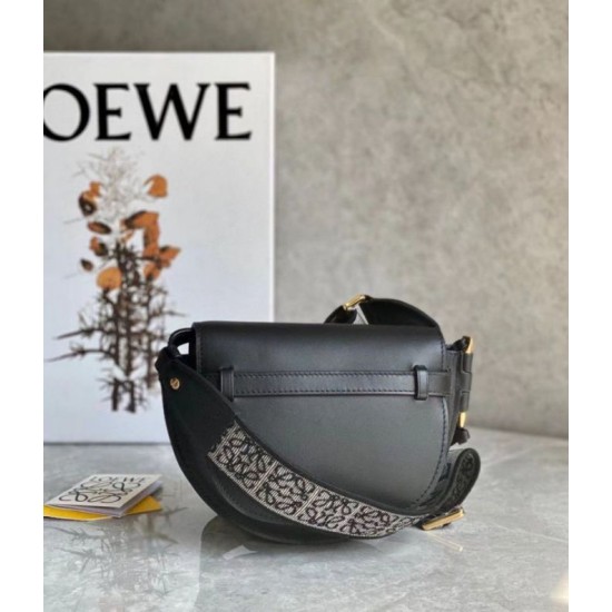 Fake Loewe Mini Gate Dual Bag Black Calfskin Replica Fake Loewe Mini Gate Dual Bag Black Calfskin Replica