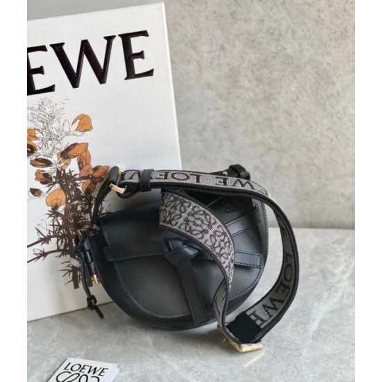 Fake Loewe Mini Gate Dual Bag Black Calfskin Replica Fake Loewe Mini Gate Dual Bag Black Calfskin Replica