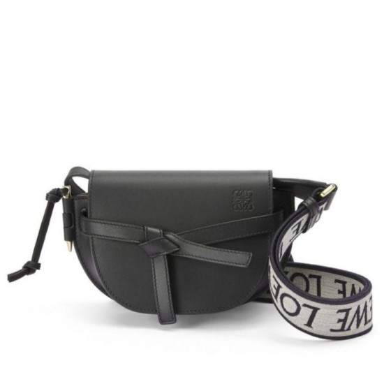 Fake Loewe Mini Gate Dual Bag Black Calfskin Replica Fake Loewe Mini Gate Dual Bag Black Calfskin Replica