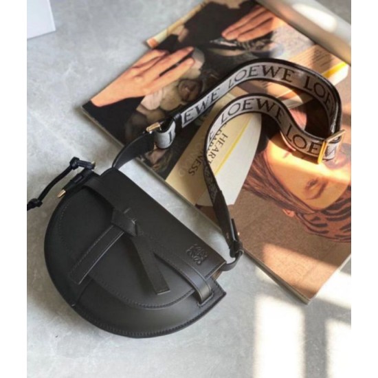 Fake Loewe Mini Gate Dual Bag Black Calfskin Replica Fake Loewe Mini Gate Dual Bag Black Calfskin Replica