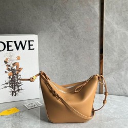 Replica Loewe Mini Hammock Hobo Bag Light Brown Calfskin
