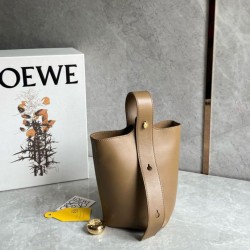 Fake Loewe Mini Pebble Bucket Bag Oak Calfskin Replica