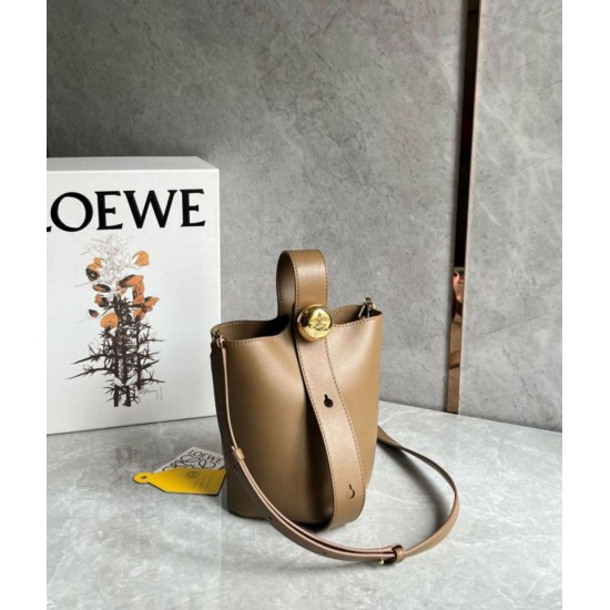 Replica Loewe Mini Pebble Bucket Bag Oak Calfskin Fake Loewe Mini Pebble Bucket Bag Oak Calfskin Replica