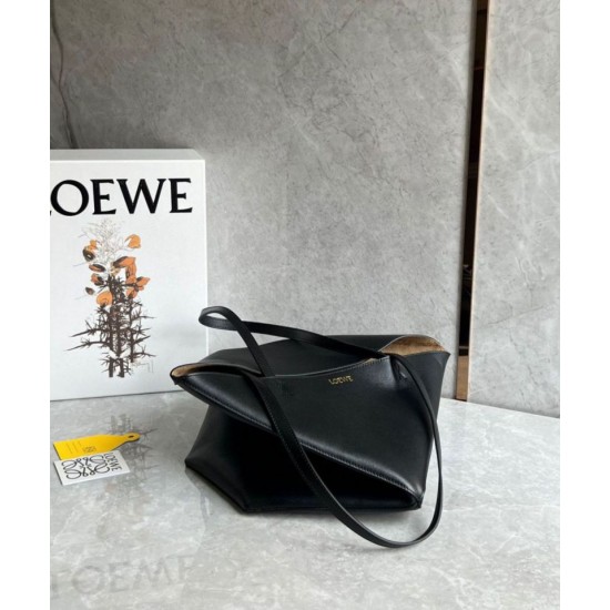 Replica Loewe Medium Puzzle Fold Tote Bag Black Calfskin Replica Loewe Medium Puzzle Fold Tote Bag Black Calfskin