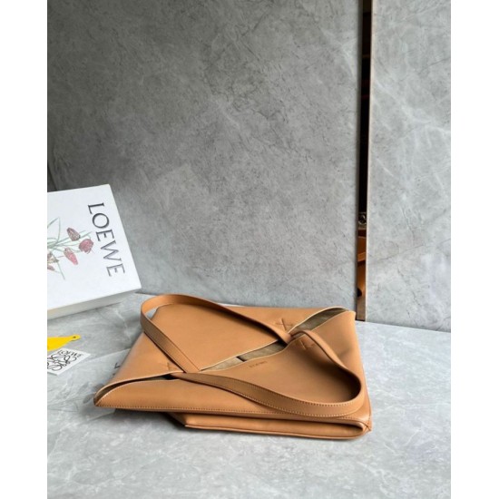Replica Loewe Large Puzzle Fold Tote Bag Tan Calfskin Replica Loewe Large Puzzle Fold Tote Bag Tan Calfskin