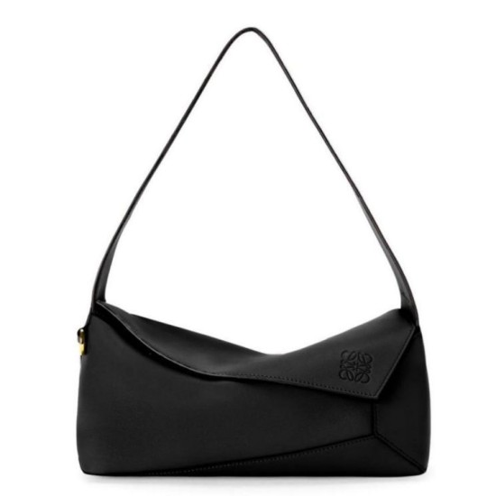 Replica Loewe Puzzle Hobo Bag Black Nappa Calfskin Replica Loewe Puzzle Hobo Bag Black Nappa Calfskin