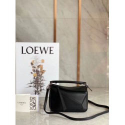Replica Loewe Mini Puzzle Bag Black Calfskin Replica Loewe Mini Puzzle Bag Black Calfskin