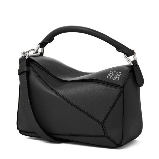 Replica Loewe Small Puzzle Bag Black Calfskin Replica Loewe Small Puzzle Bag Black Calfskin