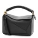 Replica Loewe Puzzle Small Bag Black Calfskin with Woven Handle Fake Loewe Puzzle Small Bag Black Calfskin with Woven Handle Replica