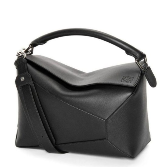 Replica Loewe Puzzle Medium Bag Black Classic Calfskin Replica Loewe Puzzle Medium Bag Black Classic Calfskin