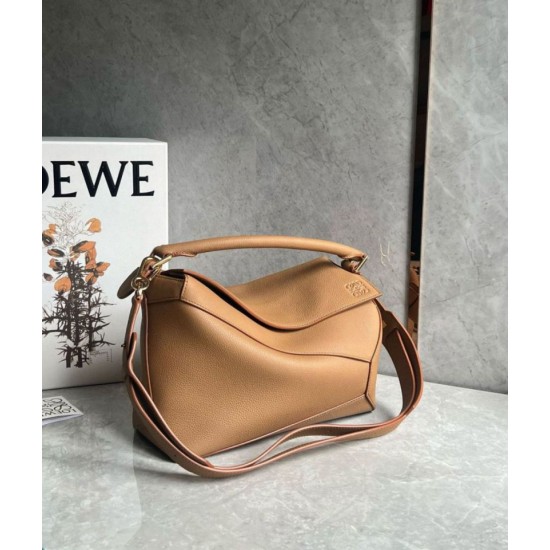 Replica Loewe Puzzle Medium Bag Toffee Grained Calfskin Fake Loewe Puzzle Medium Bag Toffee Grained Calfskin Replica