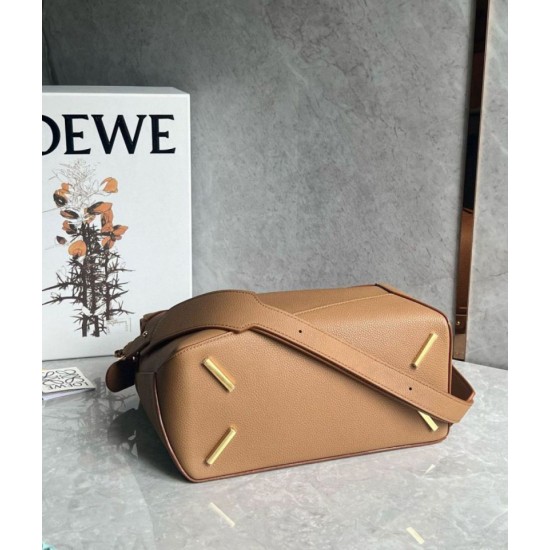 Replica Loewe Puzzle Medium Bag Toffee Grained Calfskin Fake Loewe Puzzle Medium Bag Toffee Grained Calfskin Replica