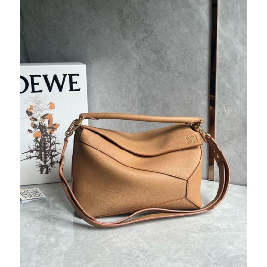 Replica Loewe Puzzle Medium Bag Toffee Grained Calfskin Fake Loewe Puzzle Medium Bag Toffee Grained Calfskin Replica