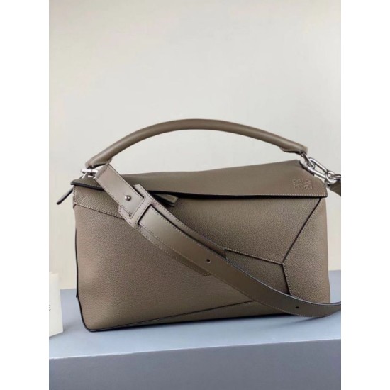 Fake Loewe Large Puzzle Bag Khaki Grained Replica Fake Loewe Large Puzzle Bag Khaki Grained Replica