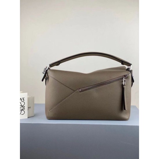 Fake Loewe Large Puzzle Bag Khaki Grained Replica Fake Loewe Large Puzzle Bag Khaki Grained Replica