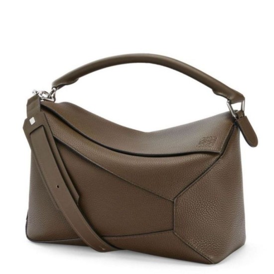 Fake Loewe Large Puzzle Bag Khaki Grained Replica Fake Loewe Large Puzzle Bag Khaki Grained Replica