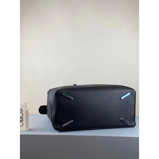 Fake Loewe Large Puzzle Bag Black Grained Replica Fake Loewe Large Puzzle Bag Black Grained Replica